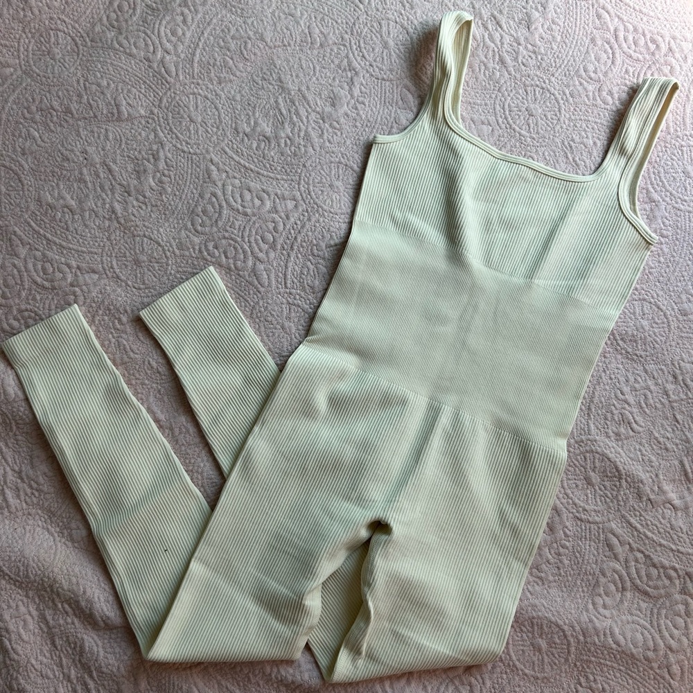 Cream Ribbed Jumpsuit from Amazon